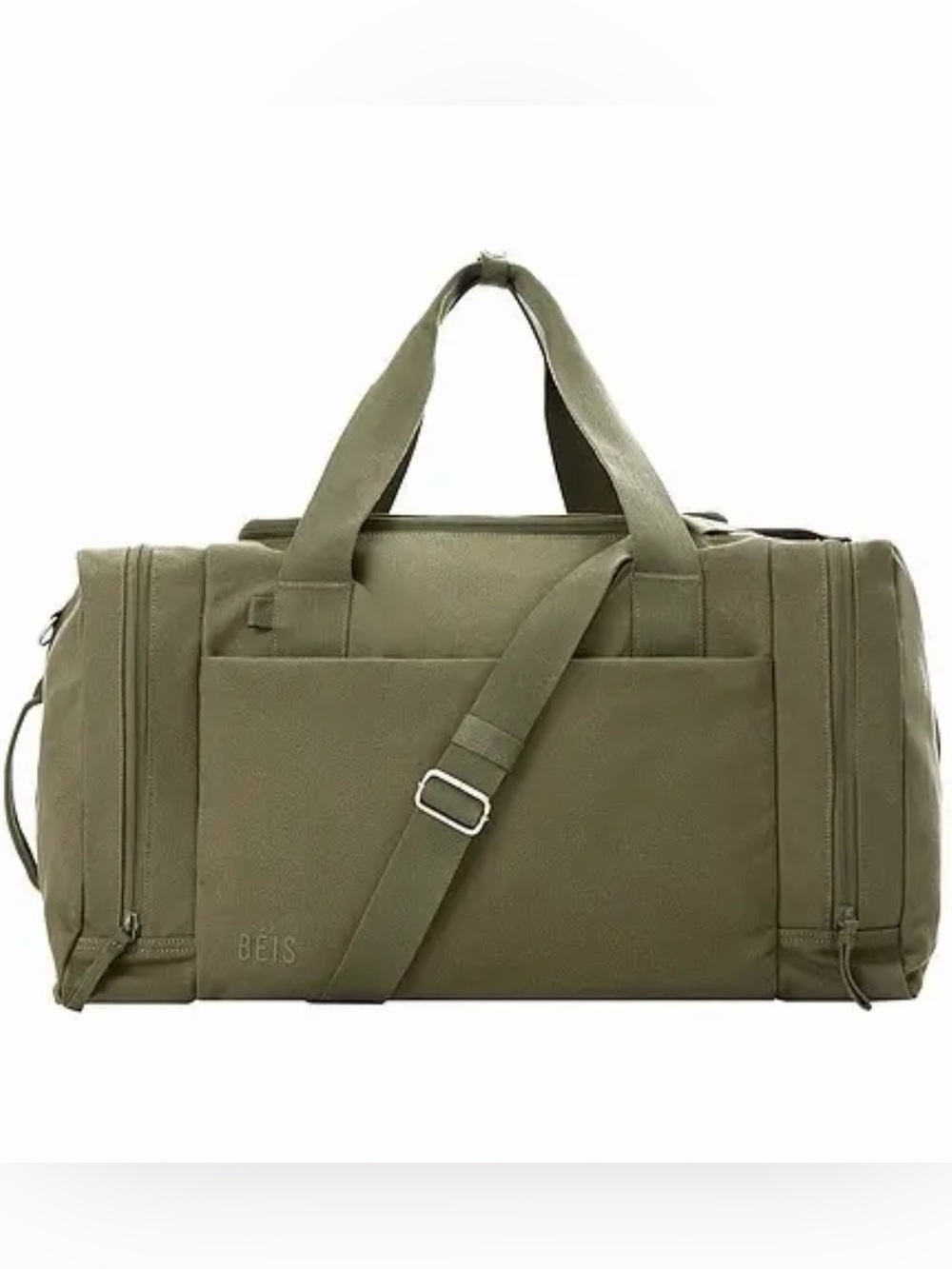 BÉIS Utility Duffle Bag Black Canvas Gym Travel Laptop Bag